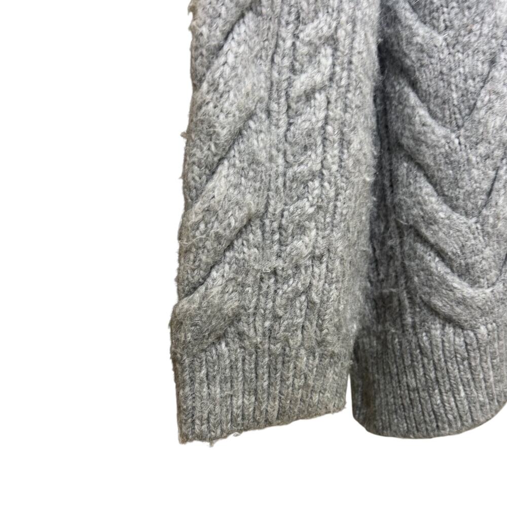 Helsa, Women's 'Serena' Cable Knit Cardigan, Oversized, Heather Gray, Medium - Picture 12 of 12